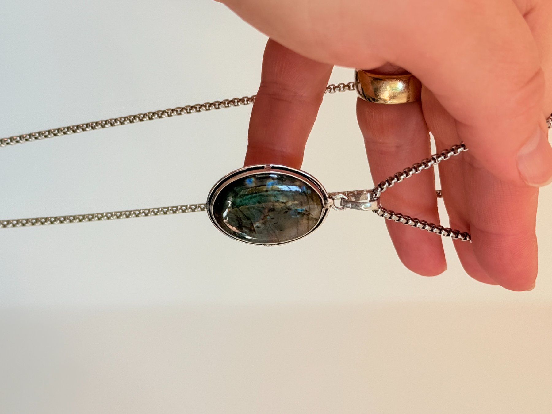 Ketten: Collier avec Labradorite – Neu und originalverpackt aus Genève von AWWA 4
