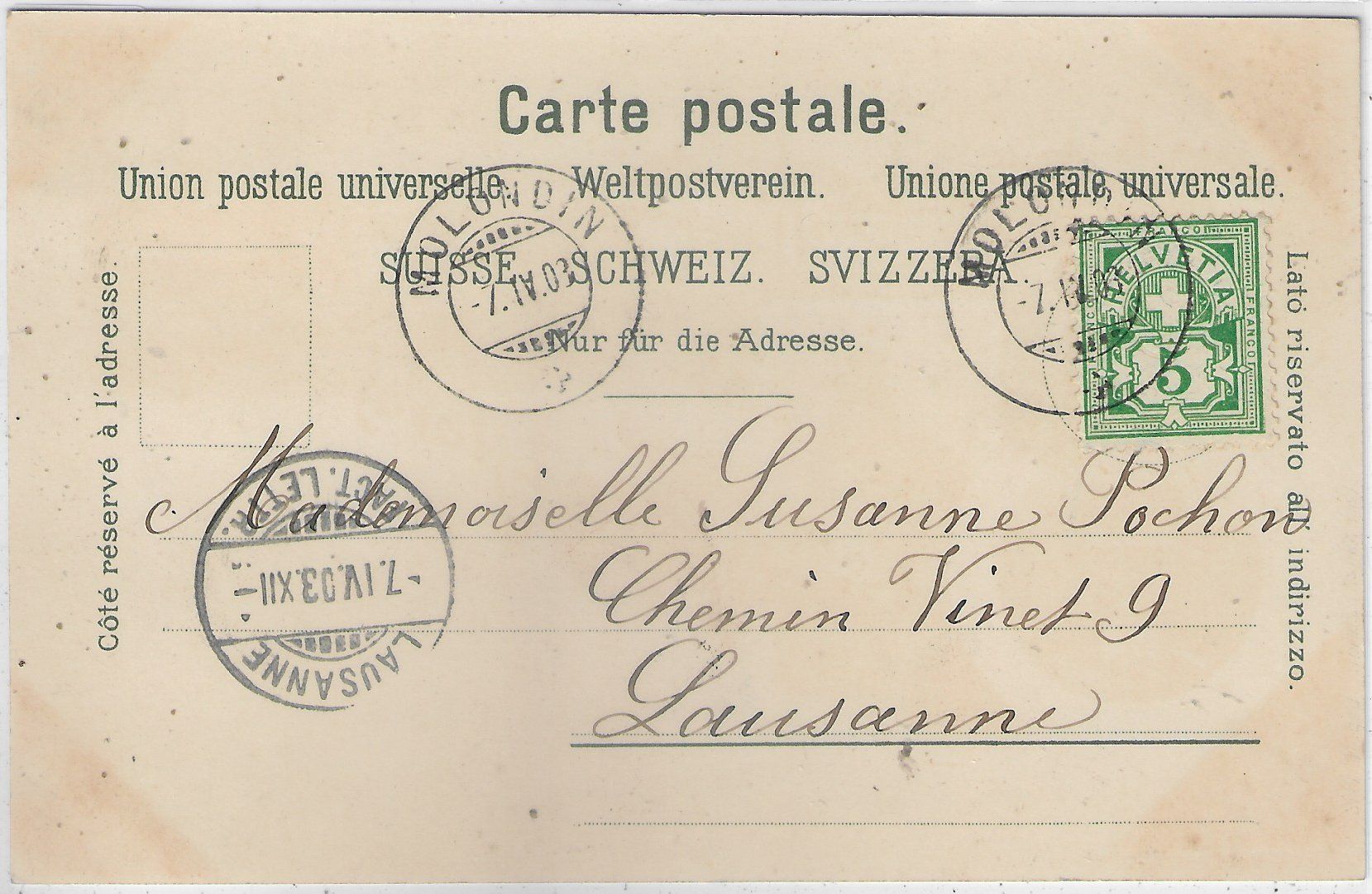 Ansichtskarten: Souvenir d' Estavayer - Litho – Gebraucht aus Ettingen von Kartenplanet 1