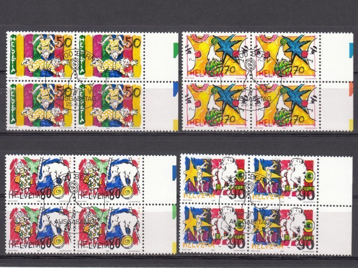 Tutti i francobolli: SBK 832 - 835 4er-Block mit ET – Usato da Bürglen TG venduto da StampGraf