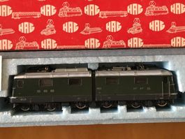 HAG SBB Lokomotive Re 6/6 Prototyp grün mit 2x2 Wappen