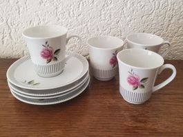 4 tasses et soucoupes porcelaine Winterling