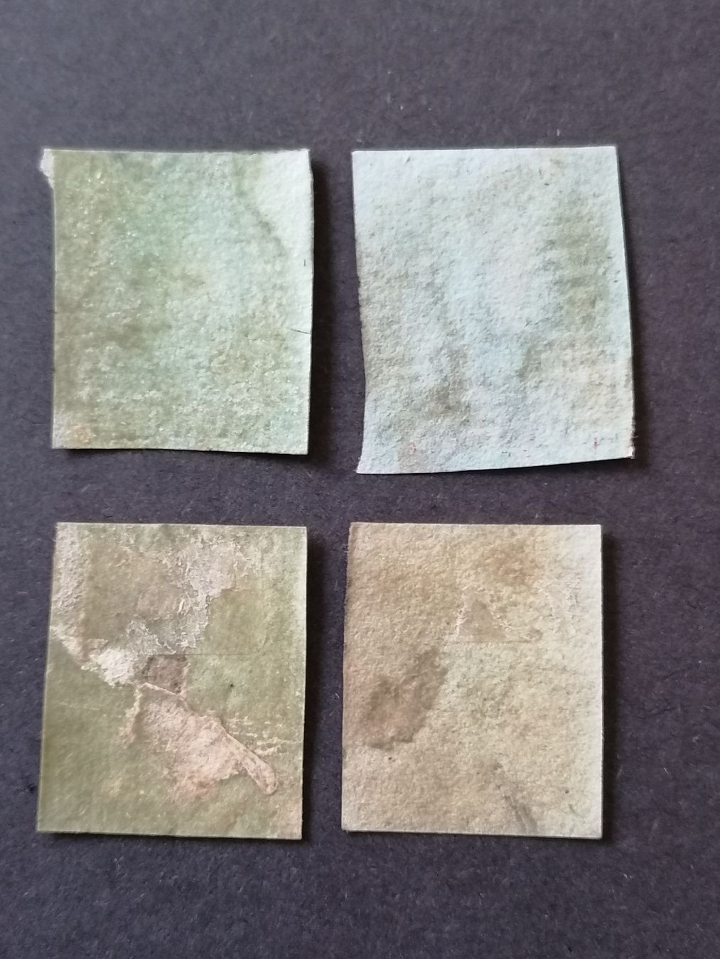Alle Briefmarken: 4mal One Penny red 1841  – Gebraucht aus Happerswil von tschergi 1