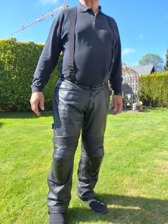 Motorrad Lederhose, Schwarz, Top Zustand, Grösse 52!