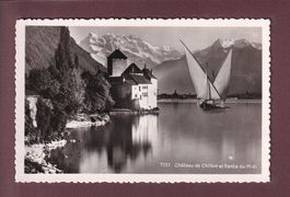 Château de CHILLON - Dents du Midi - Barque