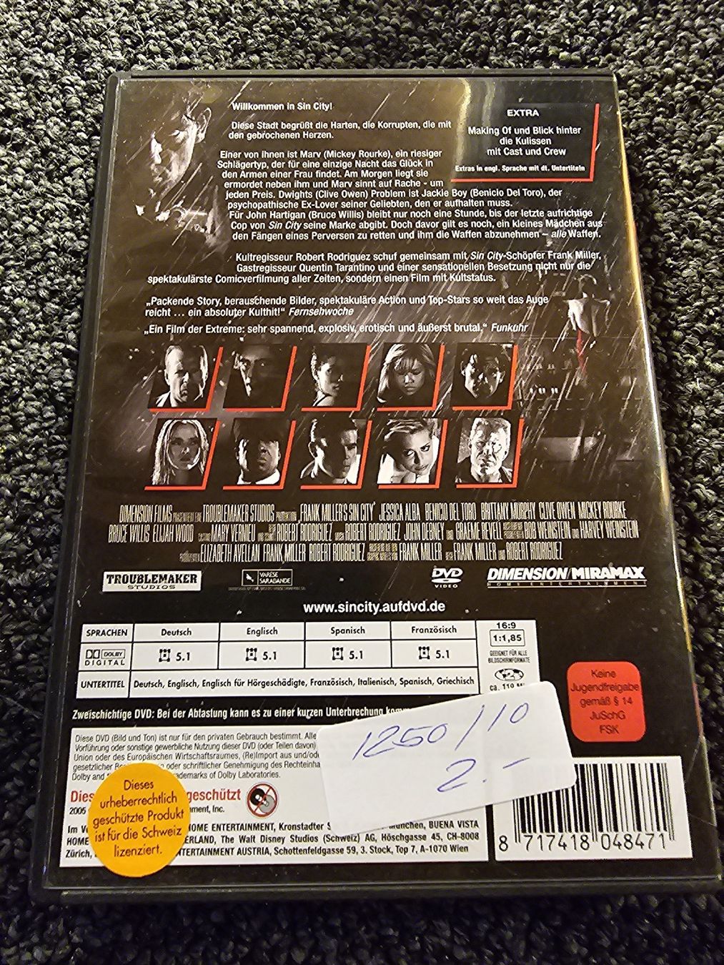 Tutti i DVDs: Sin City DVD (20031) – Usato da Ruswil venduto da jan_bxl5 1