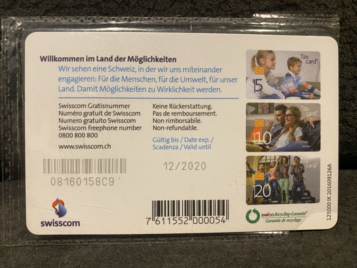 Schede telefoniche: Taxcard neuve  – Nuovo e nell'imballaggio originale da Lausanne venduto da babacard10 1