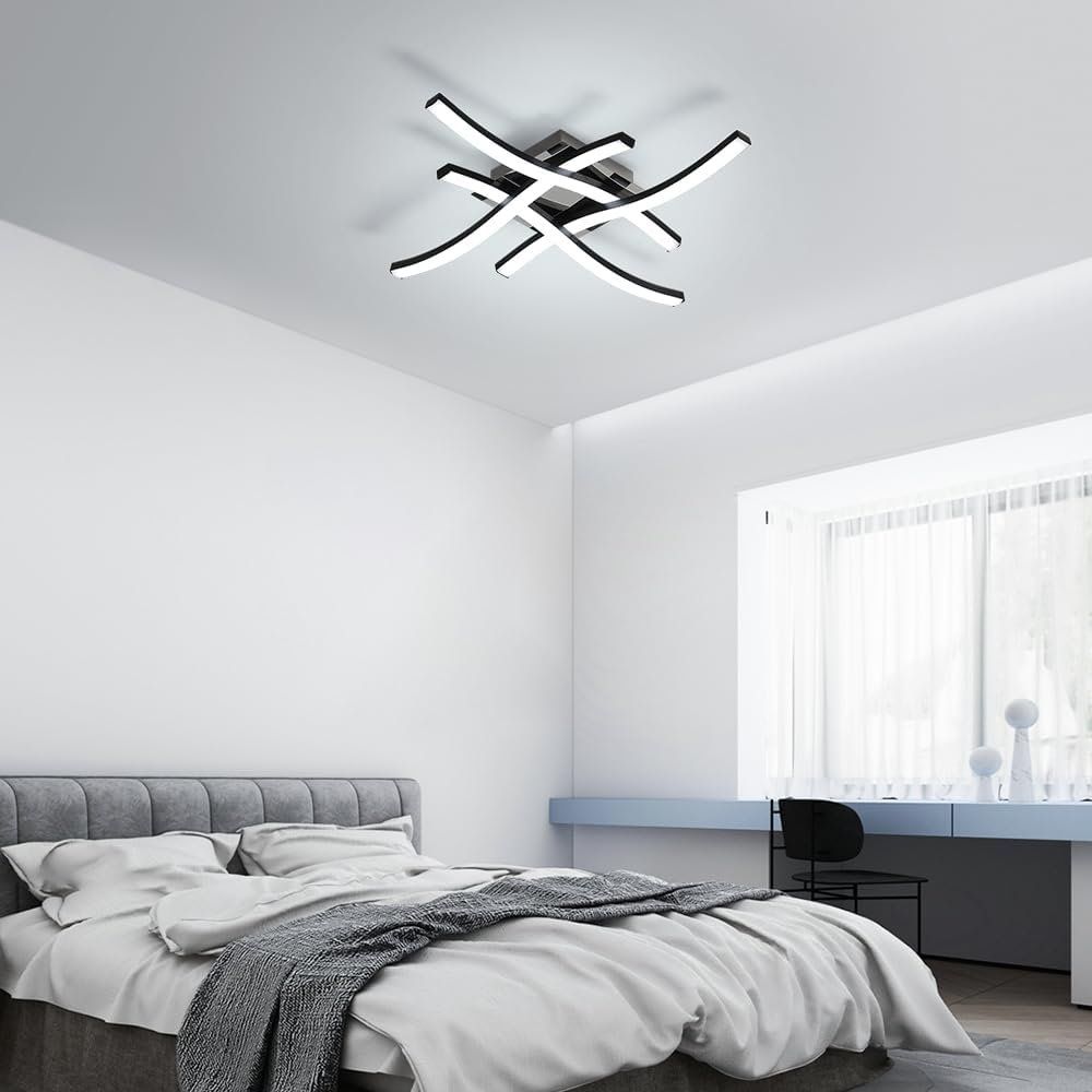 Lampadari & plafoniere: Moderne LED Deckenlampe Acryl Schwarz – Nuovo e nell'imballaggio originale da Châtelaine venduto da topshop.switzerland 2