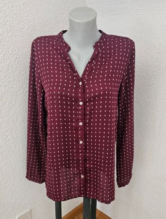 a l k urban Bluse weinrot Gr. 40 gemustert Top Zustand