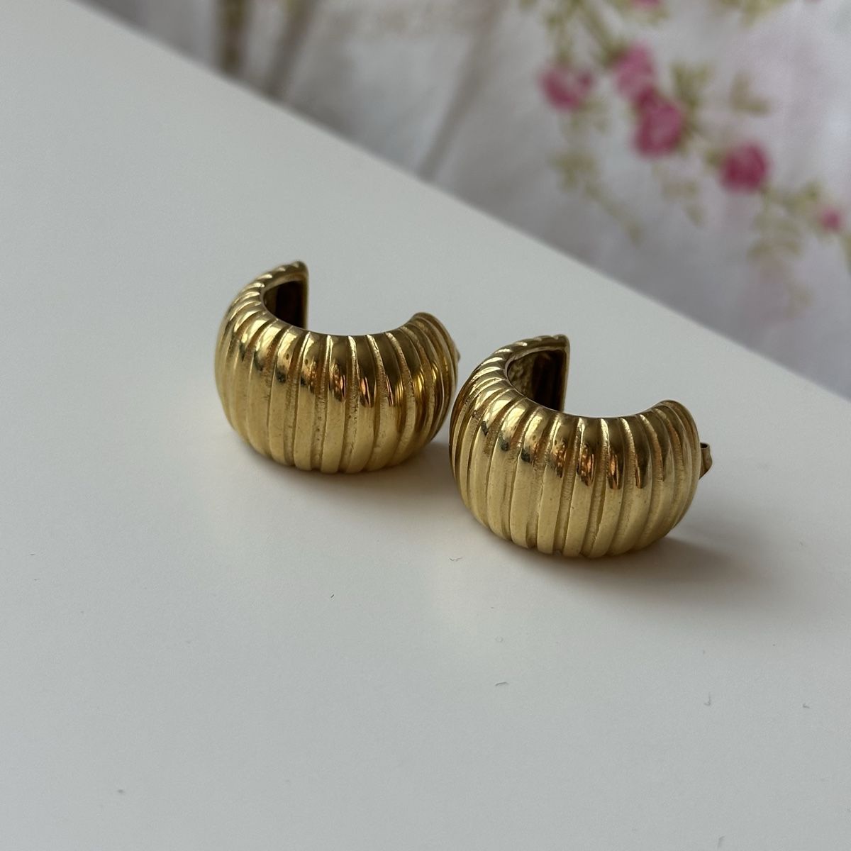 Ohrringe & -stecker: ZAG Massive Goldene Edelstahl Creolen – Neu (gemäss Beschreibung) aus Givisiez von dor_xb9k 2