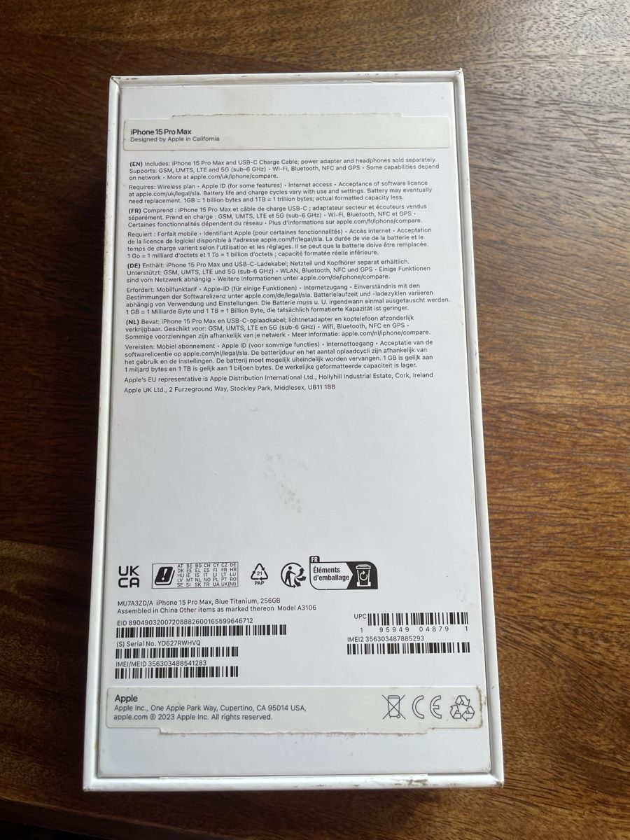Apple Handys / Smartphones: IPhone 15 Pro Max, Blue Titanium, 256GB – Neu (gemäss Beschreibung) aus Algetshausen von MRCACTUS 6