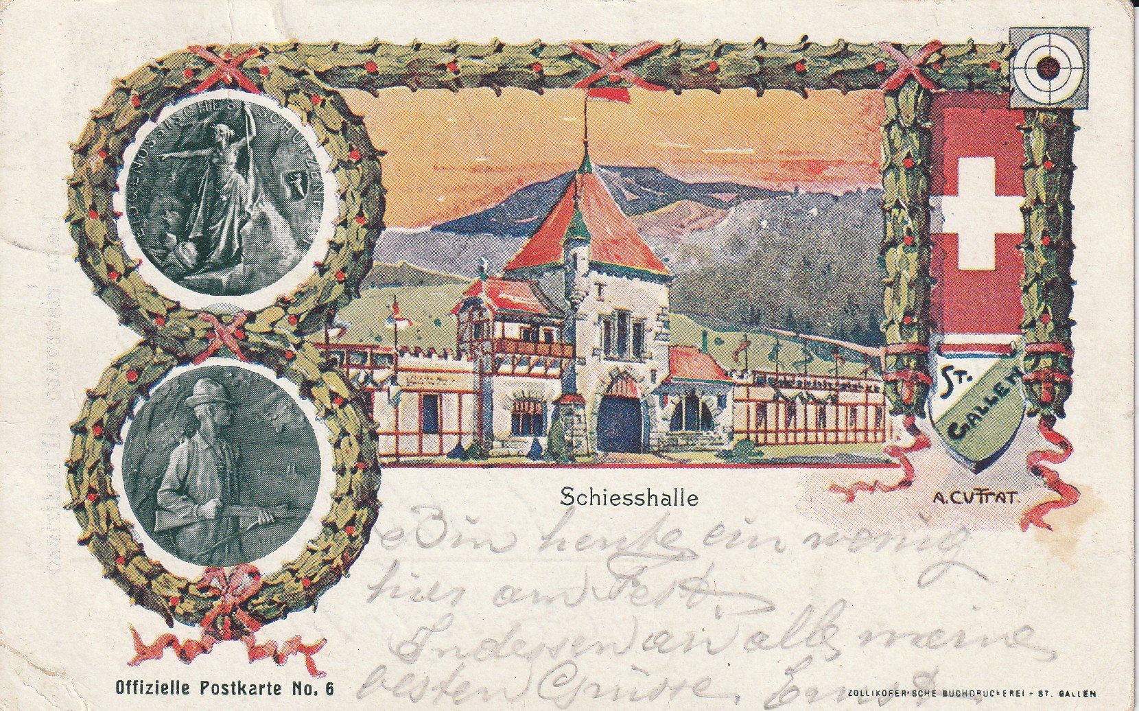 Cartoline postali: Eidg. Schützenfest St. Gallen 1904 – Usato da Crémines venduto da clifden92
