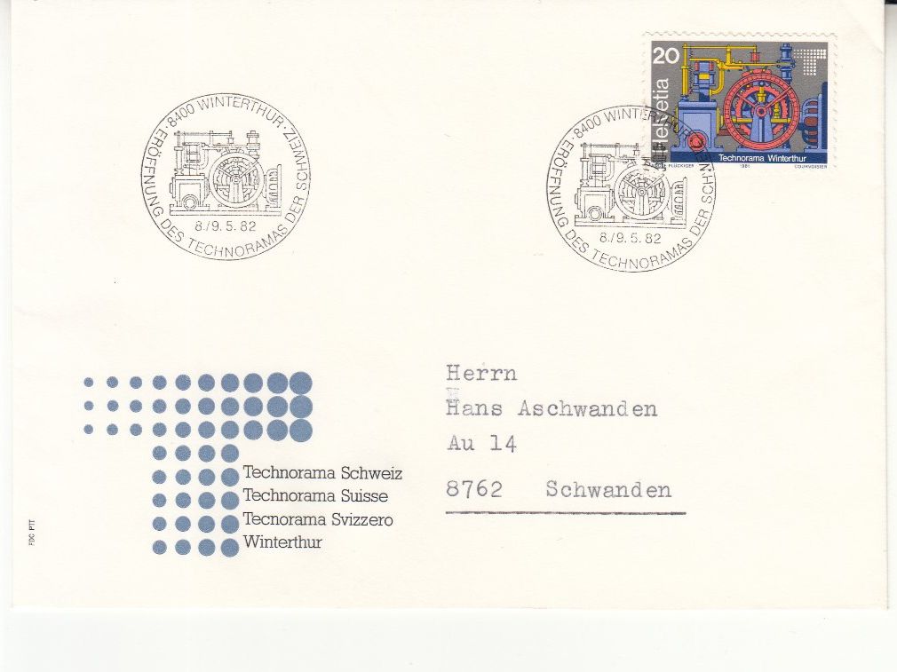 Alle Briefmarken: Sonderstempel S. 1090 Technorama Winterthur 1982 – Gebraucht aus Bürglen TG von StampGraf