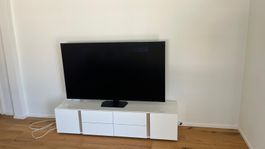 Modernes TV-Lowboard Weiss Hochglanz – Viel Stauraum