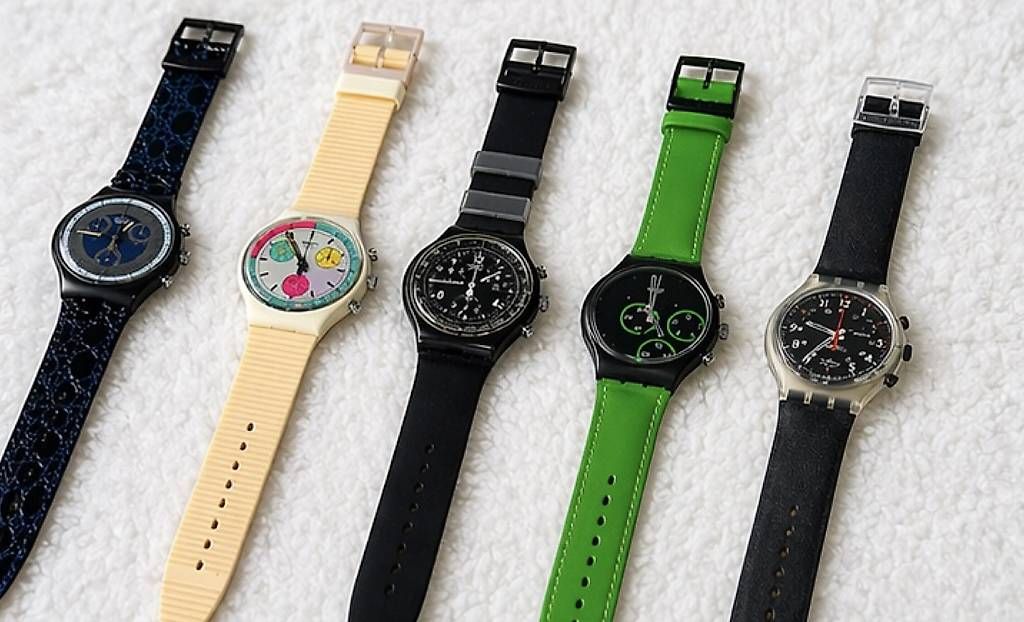 Orologi: Swatch Chrono & Color Set 5 Uhren – Usato da Uster venduto da barkingarky01