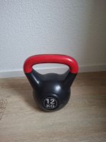 Kettlebell 12 kg schwarz-rot PVC mit Sandfüllung