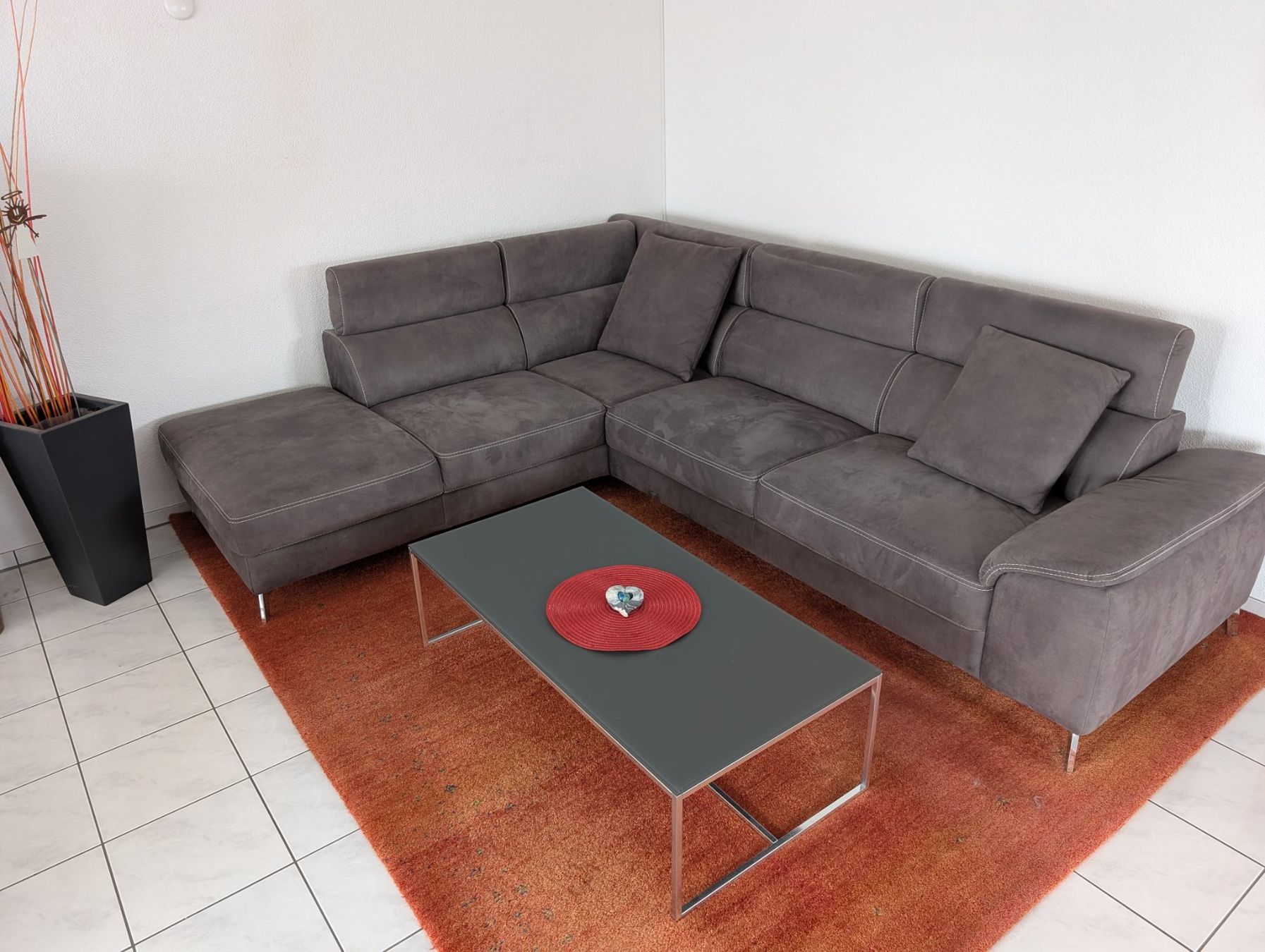 Sofas: Ecksofa grau Wildleder 290x240cm – Neu (gemäss Beschreibung) aus Amriswil von rabi66 5