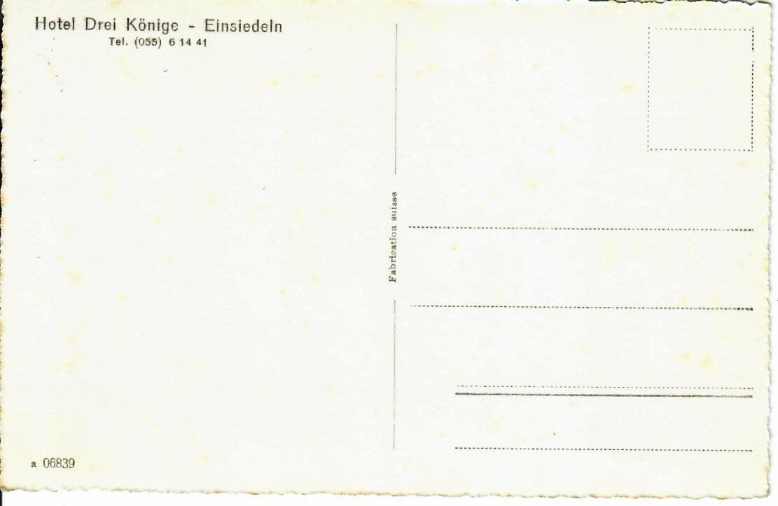 Ansichtskarten: Hotel drei Könige Einsiedeln – Gebraucht aus Hochdorf von Ziegel-16 1