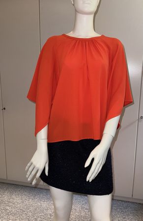 Blouse manches amples orange 40