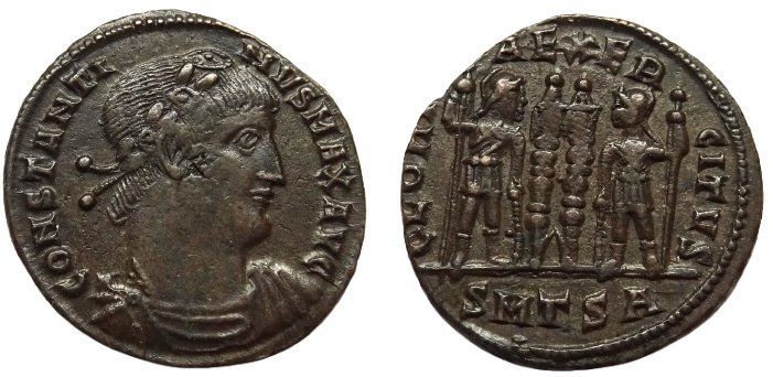 Tutti le monete: CONSTANTINE I bronze nummus (330-333 AD) – Usato da La Sarraz venduto da classicworldcoins
