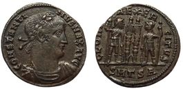 CONSTANTINE I bronze nummus (330-333 AD)