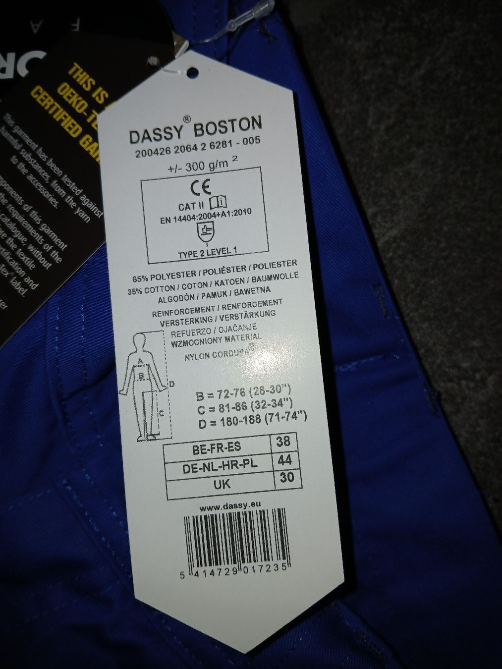 Pantaloni: dassy Arbeitshose 44 – Nuovo e nell'imballaggio originale da recherswil venduto da papamoll71 1