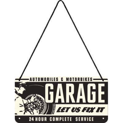 Insegne: Metall-Hängeschild-GARAGE-LET US FIX IT – Nuovo e nell'imballaggio originale da Rupperswil venduto da big-one-sale
