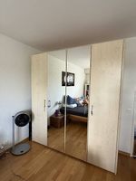 Kleiderschrank mit Spiegel, massivholz