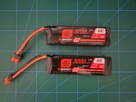 7x Spektrum Smart LiPo G2 50C Akkus (5x 4S / 2x 3S)