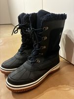 Winterstiefel dunkelblau gefüttert gebrauchter Zustand