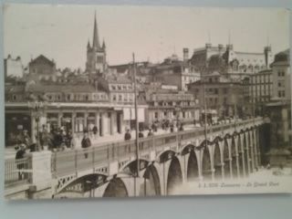 Cartoline postali: Lausanne Le Grand Pont belebt – Usato da Sargans venduto da nicsam1815