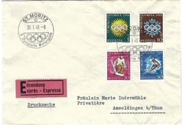 Portogerechter Satzbrief Olympia 1948 St. Moritz