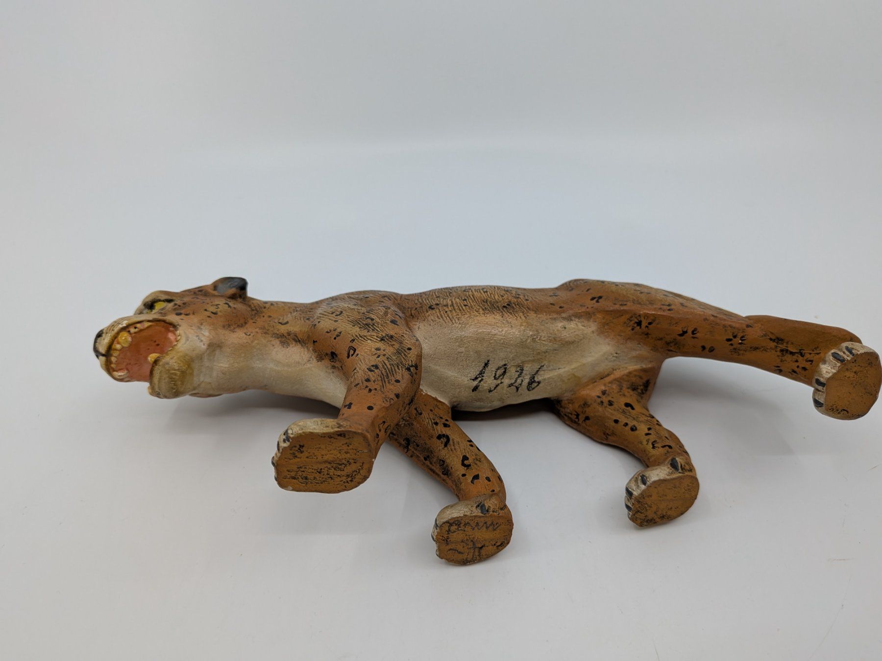 Statuette: Antike Figur, Raubkatze, Leopard, Jaguar – Usato da Emmen venduto da magelan 1