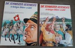 2 Bände Die Schweizer Geschichte in farbigen Bildern erzählt