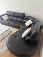 Ecksofa Leder schwarz wie neu