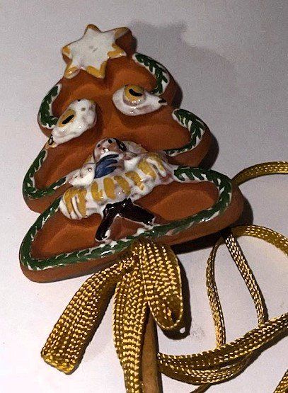 Tutte le decorazioni: Weihnachtschmuck, Christbaum, Keramik, Stecker Handarbeit – Nuovo (secondo la descrizione) da Lutzenberg venduto da Truhe
