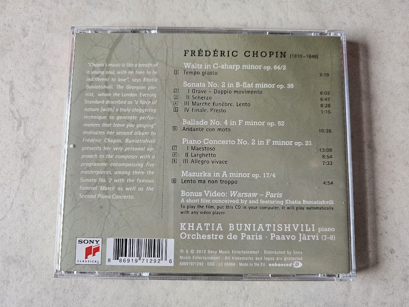 CD: Khatia Buniatishvili  -  Chopin – Usato da Schneisingen venduto da backstore24 1