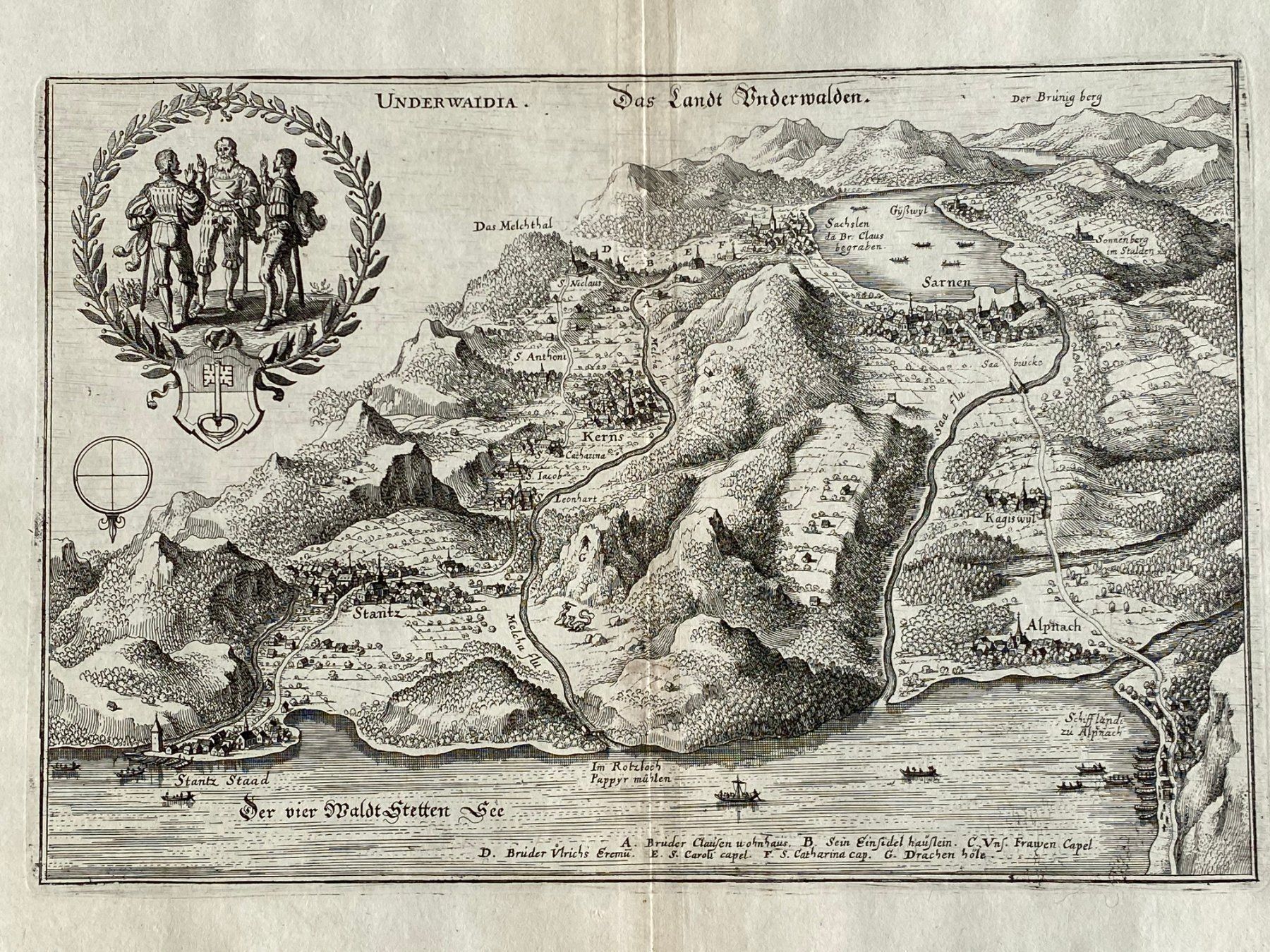 Stiche: Stich Unterwaldia / Nidwalden Merian – Gebraucht aus Vaduz von Unikate-Markt 1