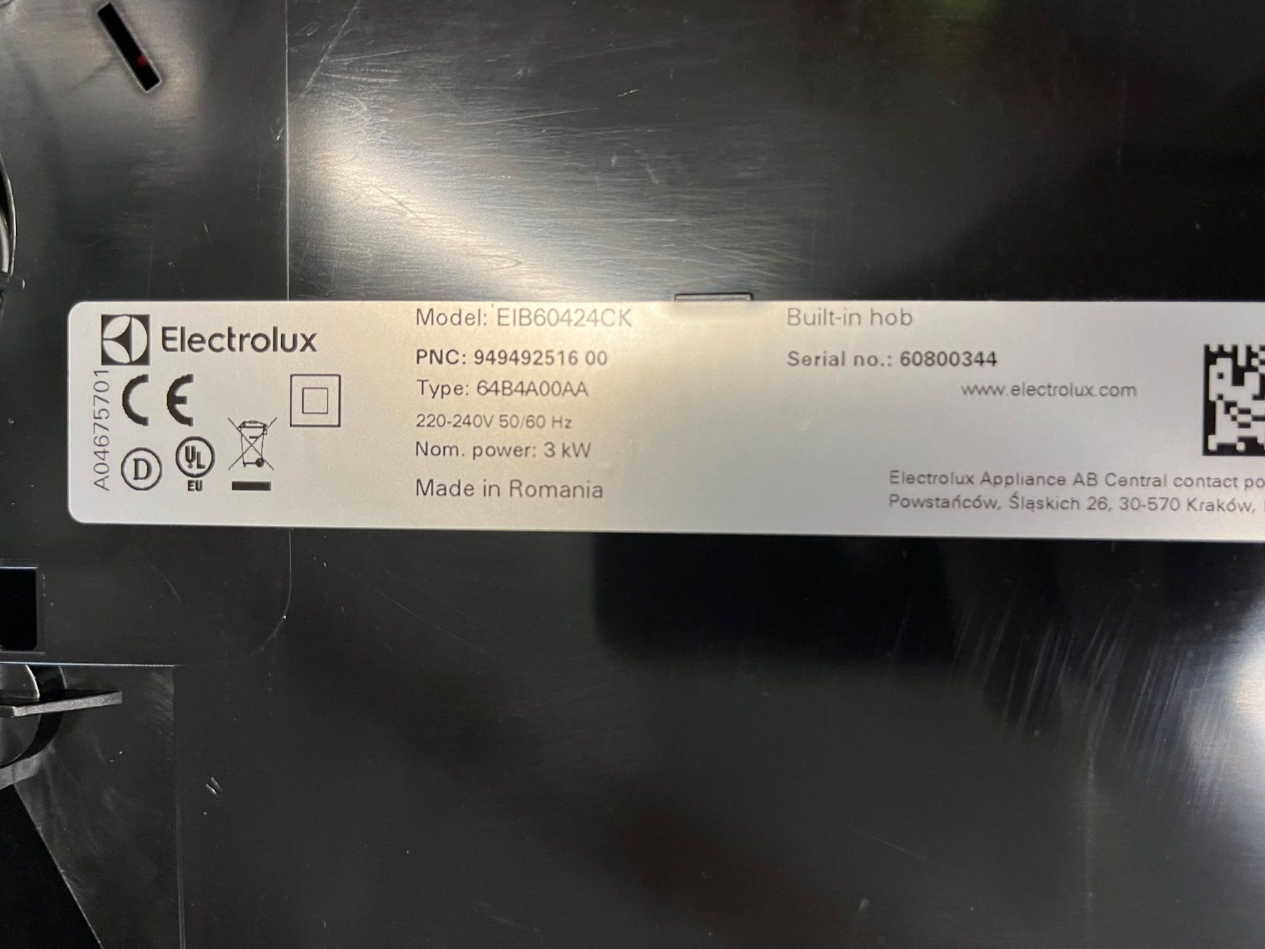 Herde: Plaque induction Electrolux EIB60424CK – neuve – Neu und originalverpackt aus Vevey von nad_7wq6 6