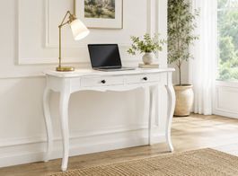 Elegante Schreibkonsole im Landhausstil – Weiss, kompakt