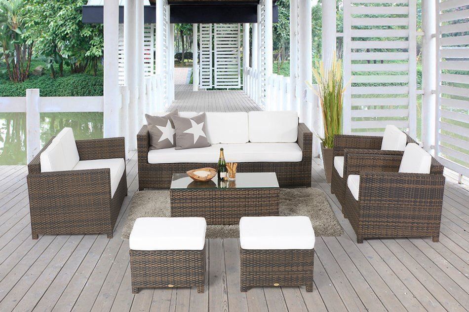 Viplounge Sofas: Rattan Loungeset mit dicken Sitzpolster – Neu und originalverpackt aus Uznach von viplounge 6