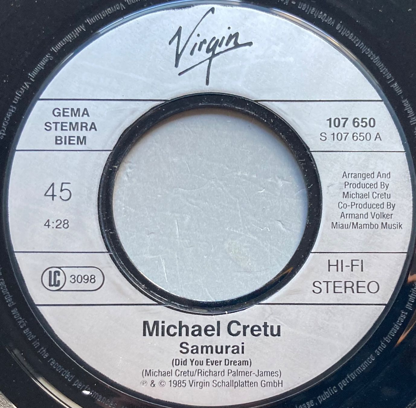 Dischi in vinile: CRETU - SAMURAI (ENGLISH VERSION) – Usato da Poliez-Pittet venduto da Newtown-Records 2