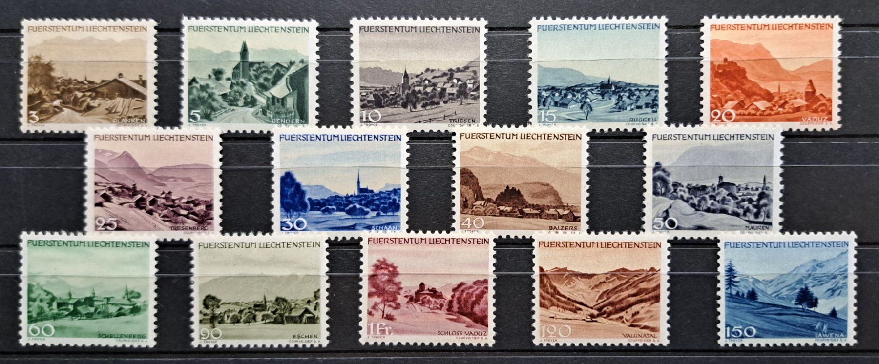 Tutti i francobolli: Liechtenstein Zumstein 188 - 201 postfrisch – Usato da Unterägeri venduto da PhilatelieStudiger