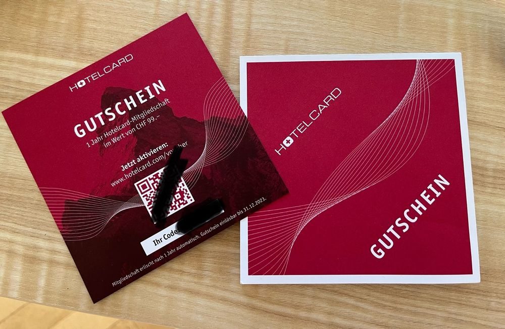 Hotelcard Gutschein im Wert von CHF 99.-- (Neu (gemäss Beschreibung ...