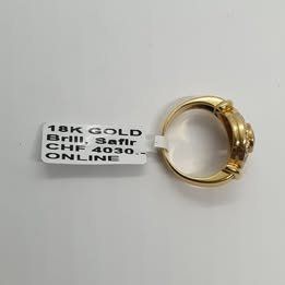 Anelli: Echt 18K Gold - Brilliant, Saphir Ring – Usato da Luzern venduto da Luzern-Goldhaus 3