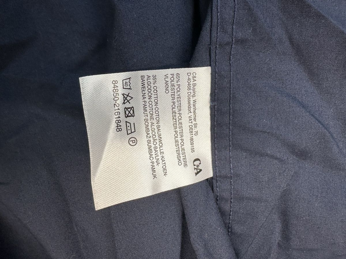 C&A T-Shirts: Kurzarm Hemd C&A Regular Fit dunkelblau – Gebraucht aus Schwende von weesli 3