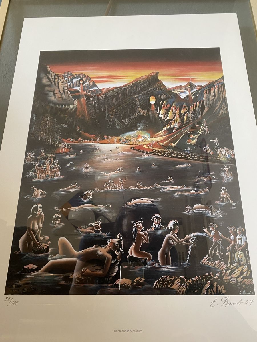 Grafica & Litografie: Sennischer Alptraum Kunst Bild Erich Staub – Usato da Olten venduto da sportwelt 4