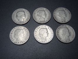 6 x 20 Rappenstücke ab 3.--