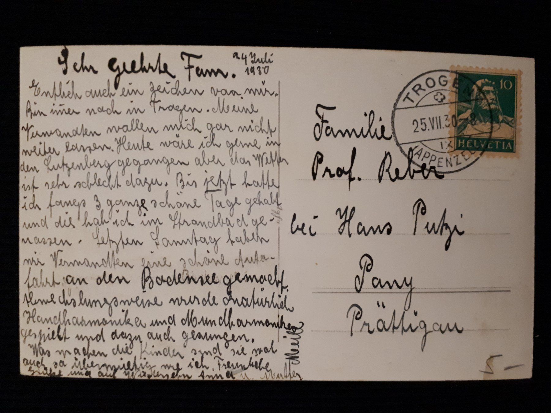 Cartoline postali: TROGEN 1930 – Usato da Ponto Valentino venduto da giorgia06 1