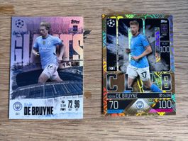 Topps Match Attax Kevin De Bruyne 2 Karten