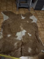 Peau vache marron/blanc maman
